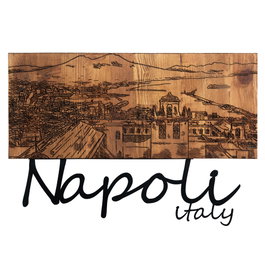 Wallity Napoli Escultura de Pared en Negro y Nogal